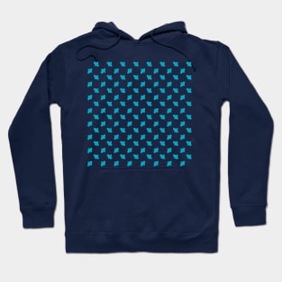 Blue stitches on blue background Hoodie